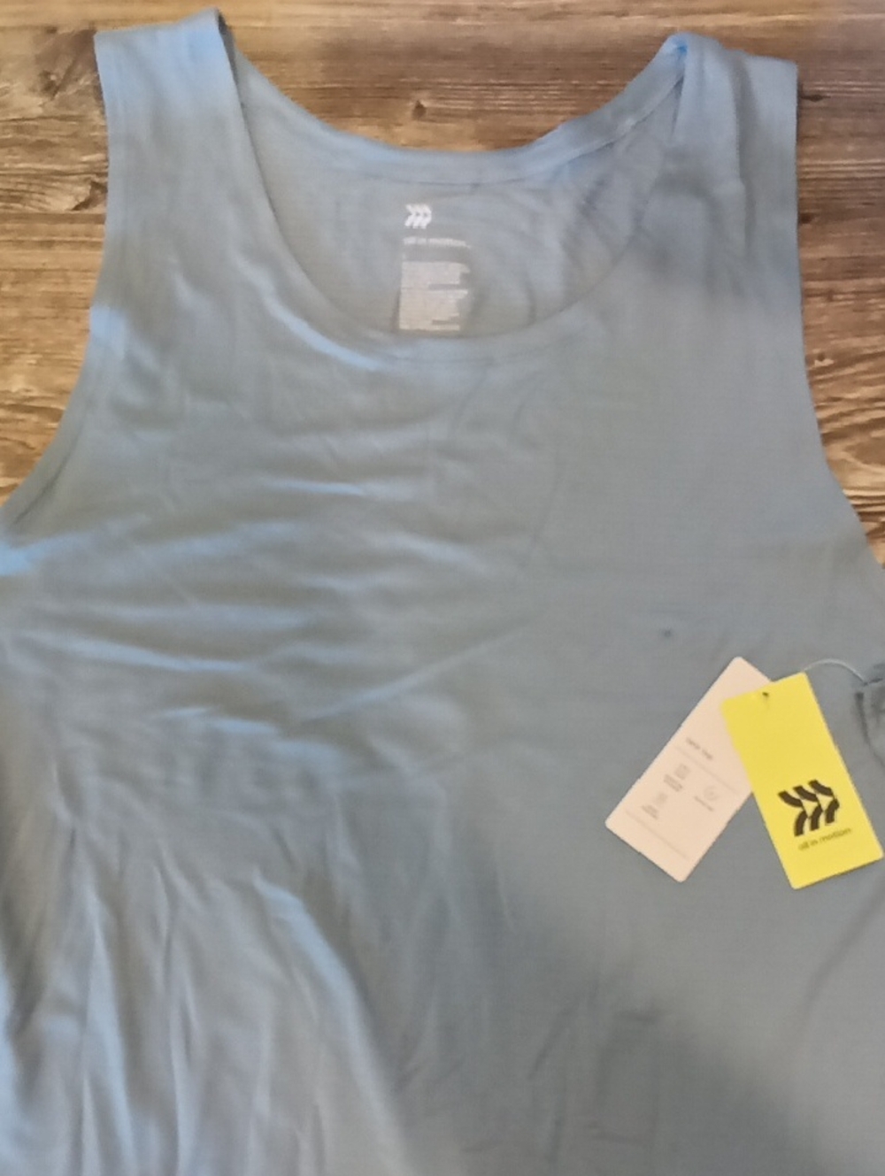 Men's Linear Mesh Tank Top - All in Motion Light Blue Size Large. NWT. F